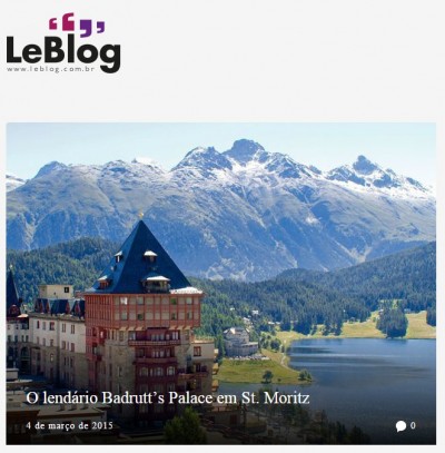 O lendário Badrutt´s Palace em St. Moritz