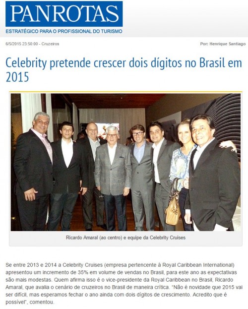 Celebrity pretende crescer dois dígitos no Brasil em 2015