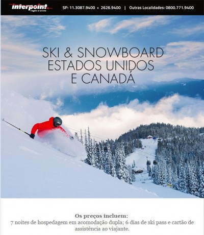 Viagem de Ski nos Estados Unidos e Canadá – Programe suas férias!