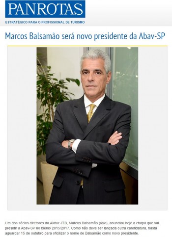 Marcos Balsamão será novo presidente da Abav-SP