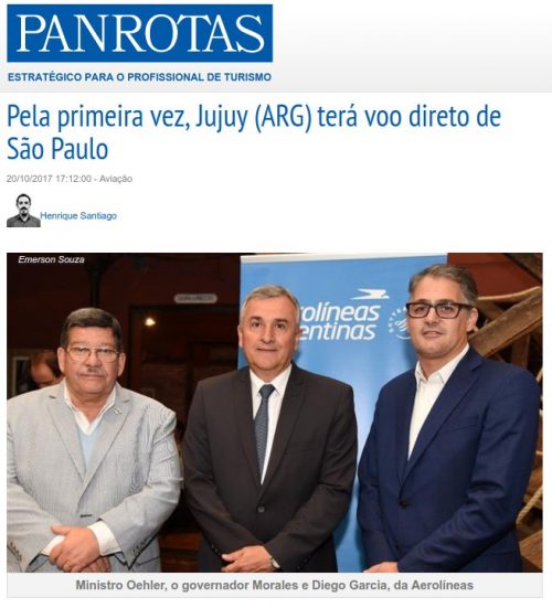 Pela primeira vez, Jujuy (ARG) terá voo direto de São Paulo